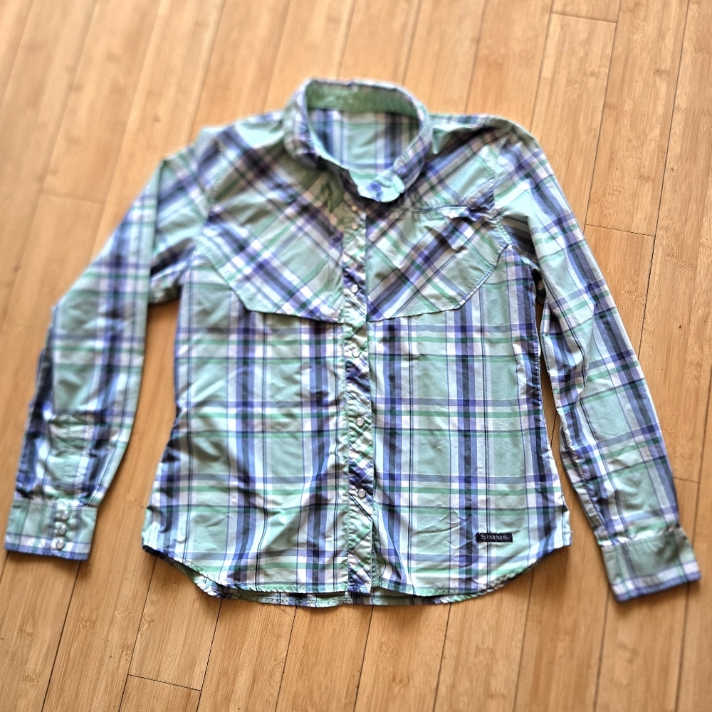 Simms Green and Blue Plaid Shirt